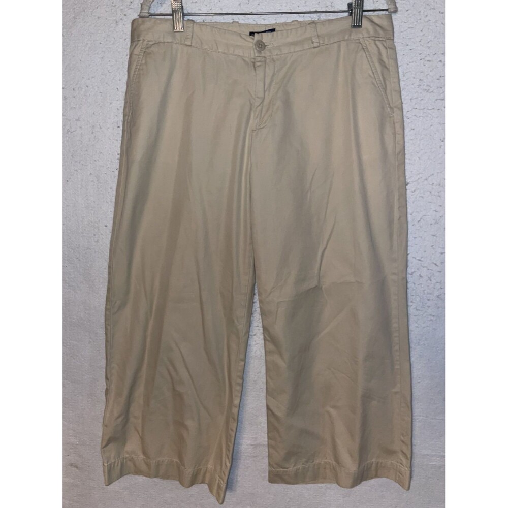 Ralph Lauren Sport Chino Pants Women's Size 12 Tan Beige Cropped 100% Cotton